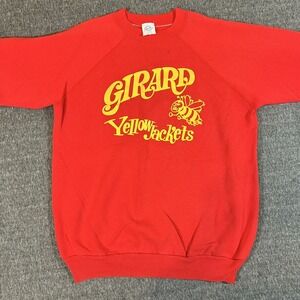 Vintage Girard Yellow Jackets Sweatshirt‎ Adult XL Crew Neck 90s USA Pannill